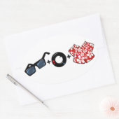 Oval PB Mathステッカー 楕円形シール (封筒)