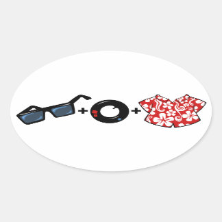 Oval PB Mathステッカー 楕円形シール