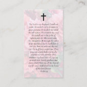 Oval Photo Floral Memorial Prayer Card コーリングカード (裏面)