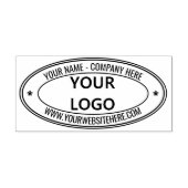 Oval Rubber Stamp貴社ロゴ名Webサイト ラバースタンプ (インプリント)