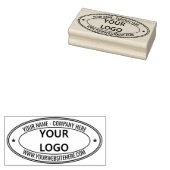 Oval Rubber Stamp貴社ロゴ名Webサイト ラバースタンプ (押印)