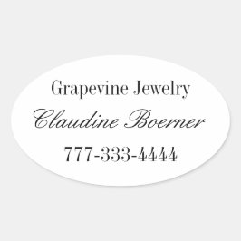 Oval Sheet Stickers for Business Artist Crafts 楕円形シール