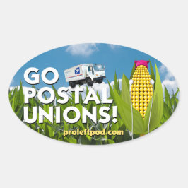 Oval Stickers (4/pg) - Go Postal Union! 楕円形シール