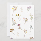 Oval Wildflower Watercolor Floral Wedding 招待状 (裏面)