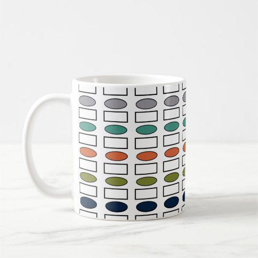 Ovals and Rectangles コーヒーマグカップ (左)