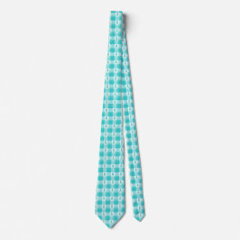 Ovarian Cancer Awareness Plaid Teal Ribbon ネクタイ