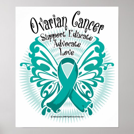 Ovarian Cancer Butterfly 3 ポスター (正面)