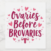 Ovaries Before Brovaries私の体My Choice Womb ワインラベル (シングルラベル)