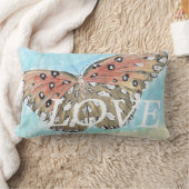 OVEバタフライブルースカイインスピレーション枕 ランバークッション (ブランケット)