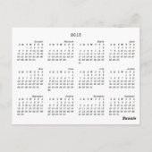 OVE親切歩く謙虚なミニカレンダーミカ6:8 ポストカード (裏面)