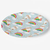 Ovelhas no céu estrelado e arco-íris ペーパープレート (アングル)