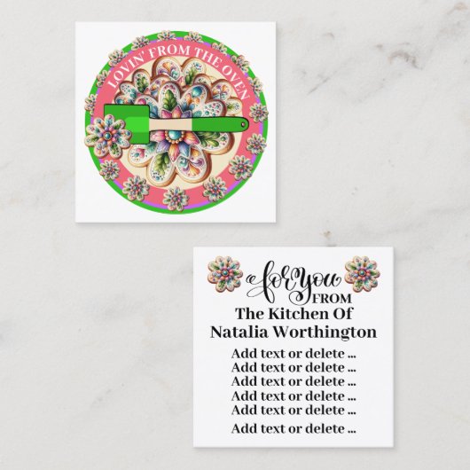 OvenプロファイルカードバージョンからLovin' スクエア名刺 (正面/裏面)