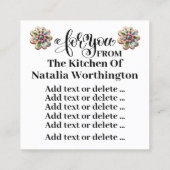 OvenプロファイルカードバージョンからLovin' スクエア名刺 (裏面)