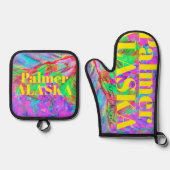 Oven Mitt and Pot Holder 鍋つかみ&鍋敷きセット (正面)