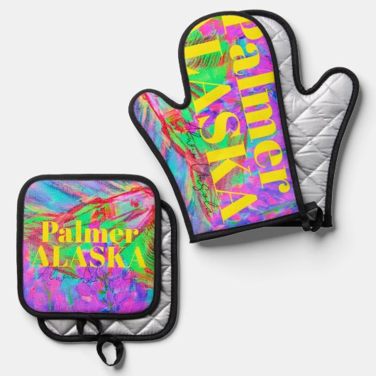 Oven Mitt and Pot Holder 鍋つかみ&鍋敷きセット (正面/裏面)