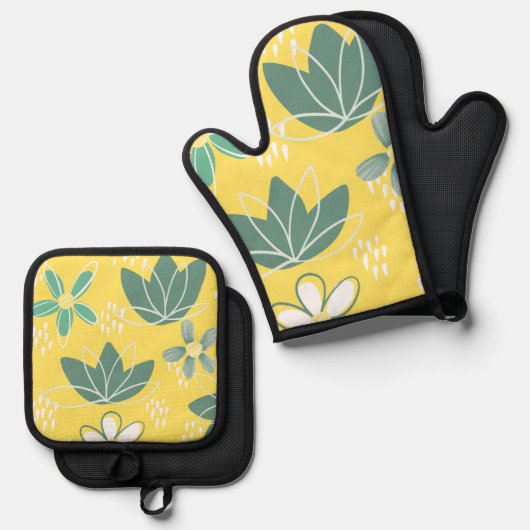 Oven Mitt and Pot Holder set 鍋つかみ&鍋敷きセット (正面/裏面)