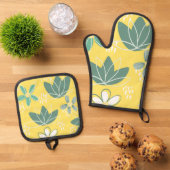 Oven Mitt and Pot Holder set 鍋つかみ&鍋敷きセット (トップダウン)