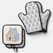 Oven Mitt and Pot Holders 鍋つかみ&鍋敷きセット (正面/裏面)