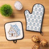 Oven Mitt and Pot Holders 鍋つかみ&鍋敷きセット (トップダウン)