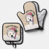 Oven Mitt and Pot Holders 鍋つかみ&鍋敷きセット (正面/裏面)