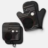 Oven Mitt and Pot Holders 鍋つかみ&鍋敷きセット (正面/裏面)