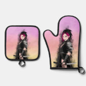 Oven Mitt and Pot Holders 鍋つかみ&鍋敷きセット (正面)