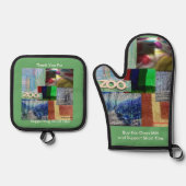 Oven Mitt and Pot Holders 鍋つかみ&鍋敷きセット (正面)