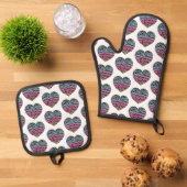 Oven Mitt and Pot Holders 鍋つかみ&鍋敷きセット (トップダウン)