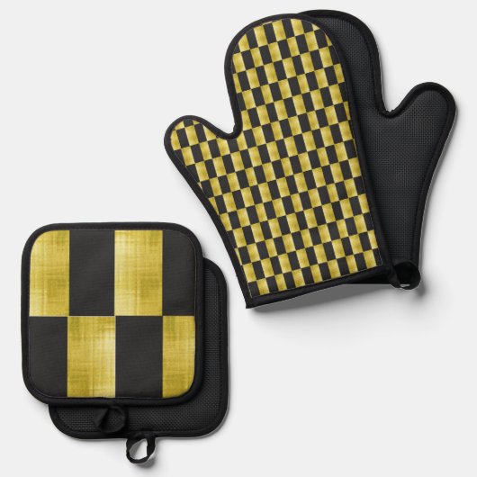 Oven Mitt and Pot Holders 鍋つかみ&鍋敷きセット (正面/裏面)