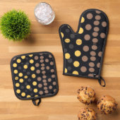 Oven Mitt and Pot Holders 鍋つかみ&鍋敷きセット (トップダウン)