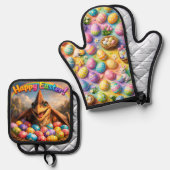 Oven Mitt and Pot Holders 鍋つかみ&鍋敷きセット (正面/裏面)