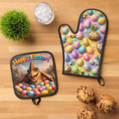 Oven Mitt and Pot Holders 鍋つかみ&鍋敷きセット (トップダウン)