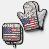 Oven Mitt and Pot Holders 鍋つかみ&鍋敷きセット (正面/裏面)