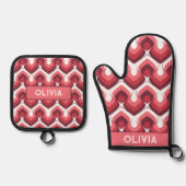 Oven Mitt and Pot Holders 鍋つかみ&鍋敷きセット (正面)