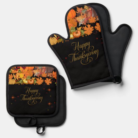 Oven Mitt and Pot Holders Set 鍋つかみ&鍋敷きセット (正面/裏面)