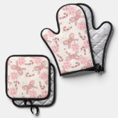 Oven Mitt and Pot Holders Set 鍋つかみ&鍋敷きセット (正面/裏面)