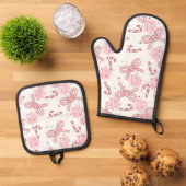 Oven Mitt and Pot Holders Set 鍋つかみ&鍋敷きセット (トップダウン)