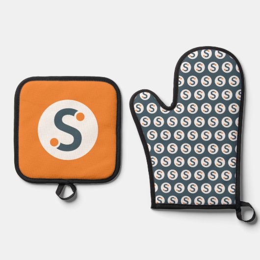 Oven Mitt & Pot Holder 鍋つかみ&鍋敷きセット (正面)