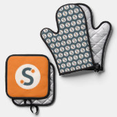 Oven Mitt & Pot Holder 鍋つかみ&鍋敷きセット (正面/裏面)