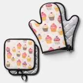 Oven Mitt & Pot Holder Set  鍋つかみ&鍋敷きセット (正面/裏面)