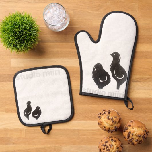 OVEN MITT & POT HOLDER studio miiri 鍋つかみ&鍋敷きセット (トップダウン)