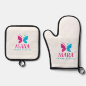 Oven Mitt & Pot Holders MARA 鍋つかみ&鍋敷きセット (正面)