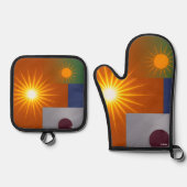 Oven Mitts 鍋つかみ&鍋敷きセット (正面)