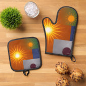 Oven Mitts 鍋つかみ&鍋敷きセット (トップダウン)