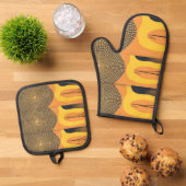 Oven Mitts 鍋つかみ&鍋敷きセット (トップダウン)