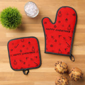 Oven mıtts pot holders 鍋つかみ&鍋敷きセット (トップダウン)