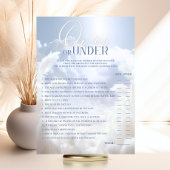 OVERまたはUNDER Cloud 9ブライダルシャワーゲーム 招待状