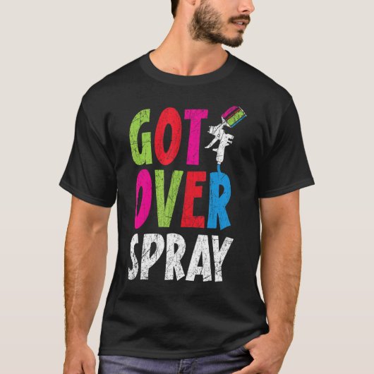 Over 得 Spray Car Detailing自動車体画家 Tシャツ (正面)