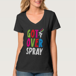 Over 得 Spray Car Detailing自動車体画家 Tシャツ