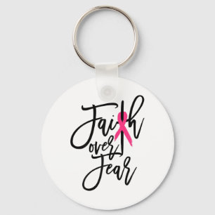 Over Fear Cross Breast Cancer認識度 キーホルダー